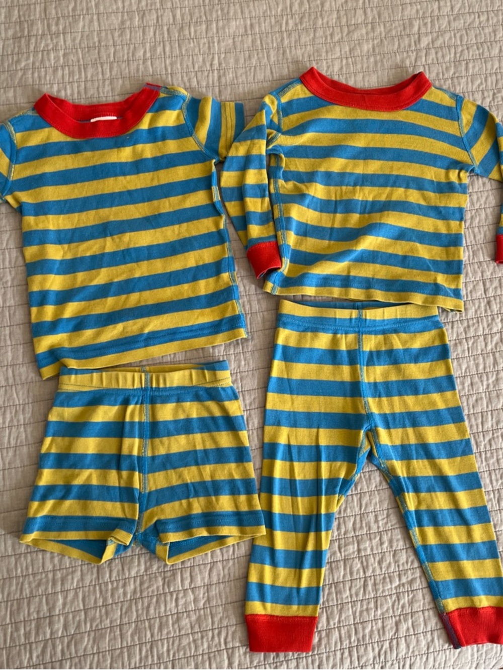 Hanna Andersson set of striped pajamas 2T